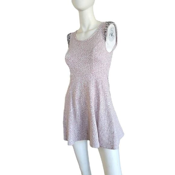 Free People womens Sz XS pale pink embellished dress - Picture 3 of 7